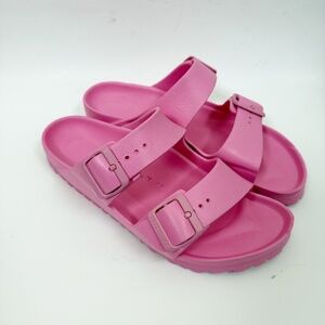 Birkenstock Arizona Pink Rubber Sandals Size 39